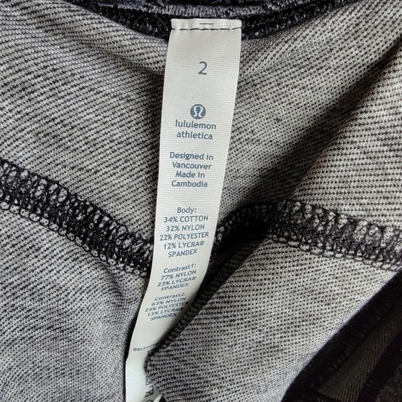 Lululemon Forme Pant in Rose Herringbone Black size 2 NWT - Picture 10 of 10